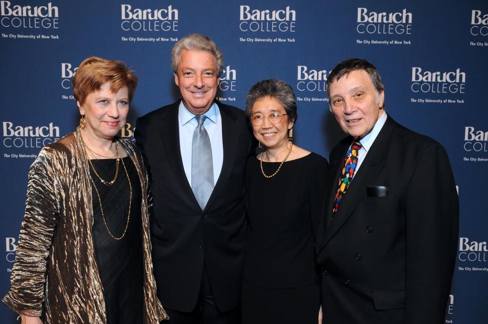 Claire Haaga Altman, Michael I. Roth &rsquo;67, Doris W. Koo (honoree) and President Altman. 