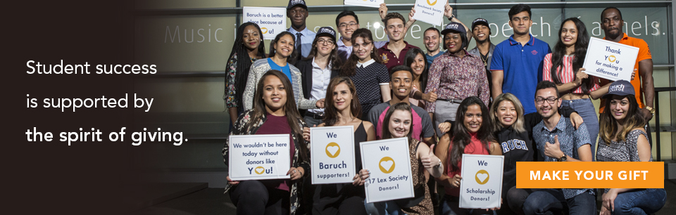 Student success is supported by the spirit of giving. Click here.