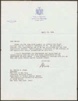 Letter from Governor Mario Cuomo thanking Begun for his support to raise the legal purchase age for alcoholic beverages to 21
