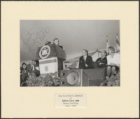 Begun with Governor George Pataki, Libby Pataki, Mayor Ed Koch, and unidentified at New York State's Celebration of Jerusalem 3000, Battery City Park (signed by Pataki)