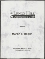 Lennox Hill Democratic Club Honors Martin S. Begun Program