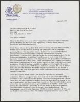 Resignation letter to Mayor Rudolph Giuliani