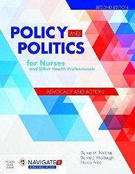 Book jacket for Policy and Politics for Nurses and Other Health Professionals
