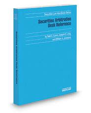 Book jacket for Securities Arbitration Desk Reference