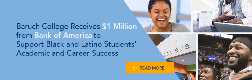 Baruch College Receives One Million Dollars from Bank of America