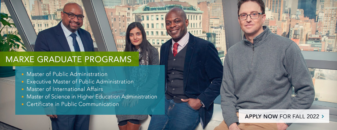 Apply for a Baruch Marxe graduate program for the Fall 2022