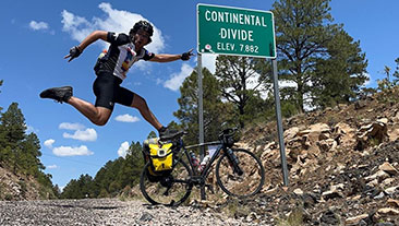 Student-athlete Luis Muzon biked across the United States
