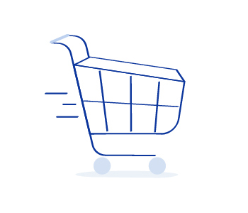 new_truck Shopping cart illustration for the Bearcat Bookstore
