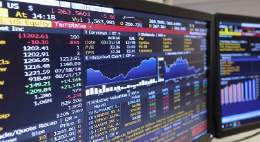 Computer screen showing stock trading information 